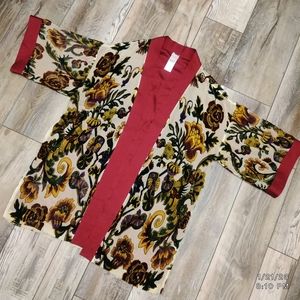 New Without Tags Chico's 3/4 length Sleeves Jacket With Pockets Size L/XL Velvet